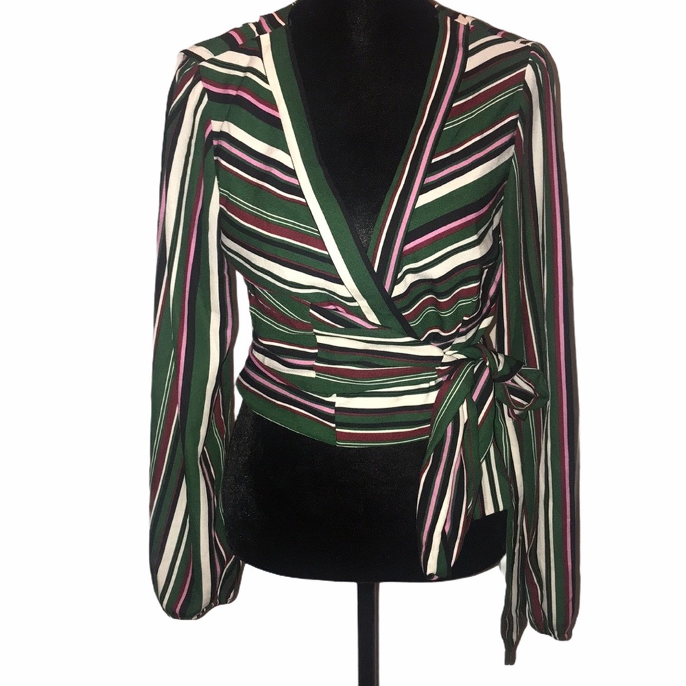 V neck Wrap Top Blouse